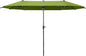 HERA'S PALACE 13 ft Patio Umbrella Double-Sided Outdoor Market Umbrella Rectangular Large with Crank for Patio Shade Outside Deck or Pool, Lime