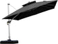 PURPLE LEAF 10ft Patio Umbrella Outdoor Square Umbrella Large Cantilever Umbrella Windproof Offset Heavy Duty Sun for Garden Deck Pool Patio, Black