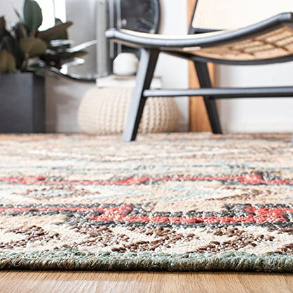 SAFAVIEH Kilim Collection Area Rug - 10' x 14', Natural & Blue, Handmade Flat Weave Jute, Ideal for High Traffic Areas in Living Room, Bedroom (KLM760M) - size: 10' x 14' (Rectangular)