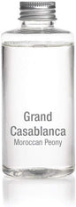 Zodax Grand Casablanca Porcelain Oil Diffuser Refills - Scented Oil for Aromatherapy Diffusers - Ideal for The Office, Living Room, Bathroom, and Home - Moroccan Peony Scent - 3.38 Oz. - Set of 2