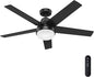 Hunter 51314 Aerodyne Ceiling Fan 52 inches Matte Black