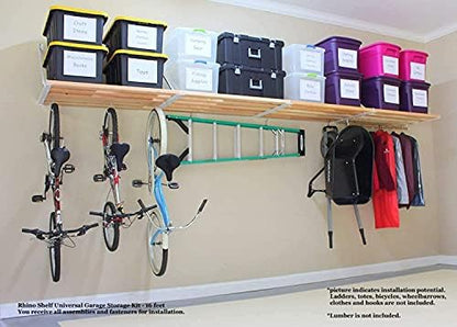Rhino Shelf Universal Garage Storage Kit - 16 feet