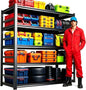 Garage Shelving 5 Tier Heavy Duty Metal Storage Shelves Adjustable Rack