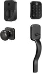 Yale Assure Lock 2 Touch Deadbolt with Ridgefield Handle, Black Suede Smart Keyless Entry Door Lock with Wi-Fi Connected Touch Keypad and Fingerprint Scanner, B-YRD450-F-WF1-RX-BSP
