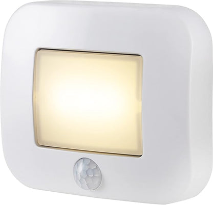 Energizer Motion-Activated LED Path Light, Wireless, 20 Lumens, Battery Powered, White, Ideal for Hallway, Entryway, Stairs, Pathway, Night Light, 38183