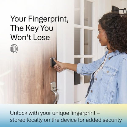 Yale Assure Lock 2 Touch Deadbolt with Ridgefield Handle, Satin Nickel Smart Keyless Entry Door Lock with Wi-Fi Connected Touch Keypad and Fingerprint Scanner, B-YRD450-F-WF1-RX-619