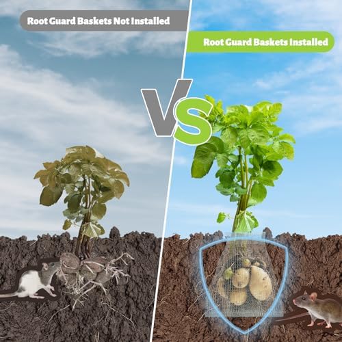 30 Pcs Root Guard Gopher Proof Stainless Wire Steel Baskets, 1 Gallon 3 Gallon 5 Gallon 10 Gallon Gophers Moles Voles Mesh Baskets Protect Plant Roots Tubers Trees Flowers Crops（Mix Size）
