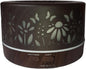 Wild Essentials 700ml Designer Large Room Essential Oil Diffuser, 5 in 1 Ultrasonic Aromatherapy Vaporizer Cool Mist Humidifier, Home, Office Bedroom, Timer, Auto-Off, 7 Color LED (Dark Wood Flowers)