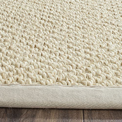 SAFAVIEH Area Rug 2x3 - Natural Fiber Collection - Cream, Sisal Design, Sisal, Woven Design with Border (NF525A) - color: Creme, size: 2' x 3' (Rectangular)