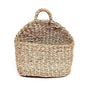 Seagrass Wicker Storage Basket with Handle - Semi-Circular Willow Woven Hanging Basket for Home, Garden, Wedding Wall Decor