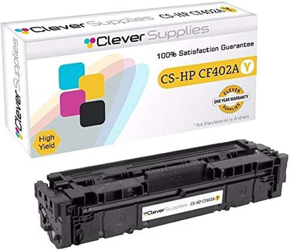 CS Replacement Toner Cartridge Compatible with HP 201A CF402A Yellow Pro M252dw M252n MFP M277dw MFP M277n M252 M252dw