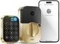 Yale Assure Lock 2 Touch Deadbolt, Lifetime Brass Key-Free Smart Lock with Bluetooth Connected Touchscreen Keypad and Fingerprint Scanner for Code Entry (No Wi-Fi), YRD450-F-BLE-P05