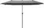 HERA'S PALACE 13 ft Large Double-Sided Twin Patio Umbrella, Outdoor Market Umbrella with Crank Handle, Powerful UV Protective, Smoky Gray