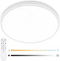 24 Inch Flush Mount Ceiling Light Fixture - 56W Dimmable LED Ceiling Light with Remote, 5600lm, 3000K/4500K/6000K Adjustable LED Kitchen Ceiling Lamp for Bedroom, White