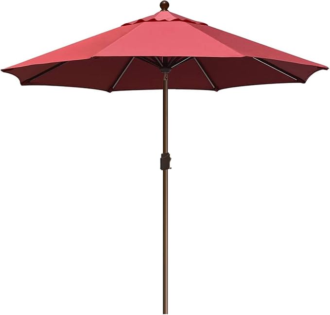 EliteShade USA 10-Year-Non-Fading 10Ft Market Umbrella Patio Umbrella Outdoor Table Umbrella with Ventilation, Burgundy