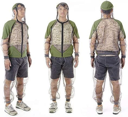 Lixada Ultra-fine Mesh Summer Wear Fine Net Cover Outdoor Breathable Jacket Suit