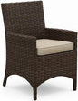 Covers & All Universal Aspen Wicker Arm Dining Chairs, All-Weather Resin Wicker with Plush Sunbrella Cushions for Premium Outdoor Furniture (24" L x 24" W x 35.5" H)