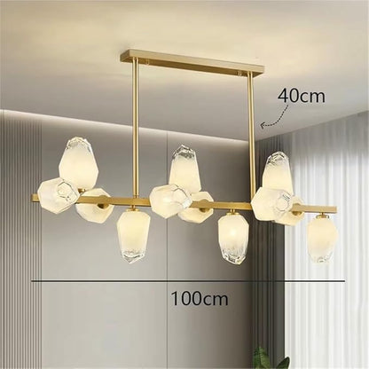 Pendant Lights Nordic Smart Home Decoration Pendant Light, Living Room Dining LED Indoor Lighting(Warm White,Golds 12 Heads)