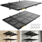 Avalution Garage Wall Shelving,2x3ft Garage Shelving Wall Mounted 2 Pack,Heavy Duty Wall Organizer Storage Shelf with Hooks,650lbs Capacity Floating Shelves for Laundry, Basement,Warehouse,Black