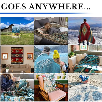 Pure Country Weavers Torched Earth - Western Tapestry Throw Blanket Woven from Cotton - Made in The USA (72x54) - color: Torched Earth