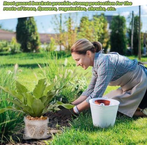 30 Pcs Root Guard Gopher Proof Stainless Wire Steel Baskets, 1 Gallon 3 Gallon 5 Gallon 10 Gallon Gophers Moles Voles Mesh Baskets Protect Plant Roots Tubers Trees Flowers Crops（Mix Size）