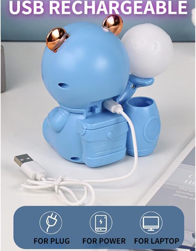 Cartoon Led Night Light for Kids with USB Rechargeable,Cute Birthday Gifts for Boys and Girls,Kawaii Room Decor Desk Accessories for Bedroom,Nursery Night Lamp for Baby (Pink)