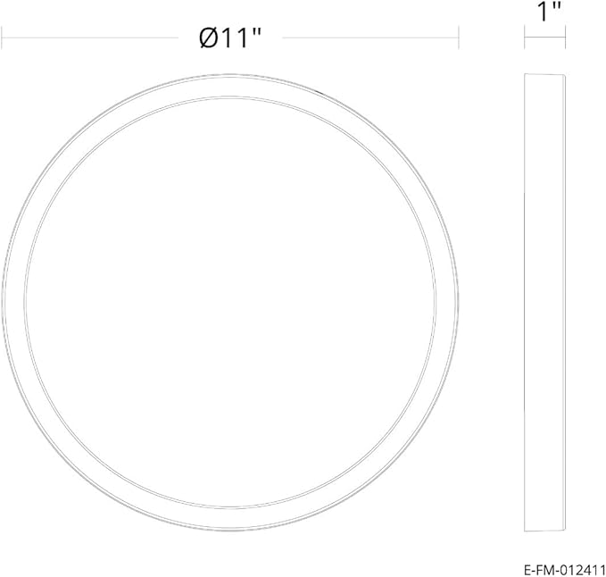 Builder Essential Round LED 11in Flush Mount 21W 2,050 Lumens with 5-CCT Selectability 2700-3000-3500-4000-5000K in Brushed Nickel
