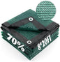 Cool Area Sun Shade Cloth with Grommets for Garden, 70% 8x20ft, Dark Green