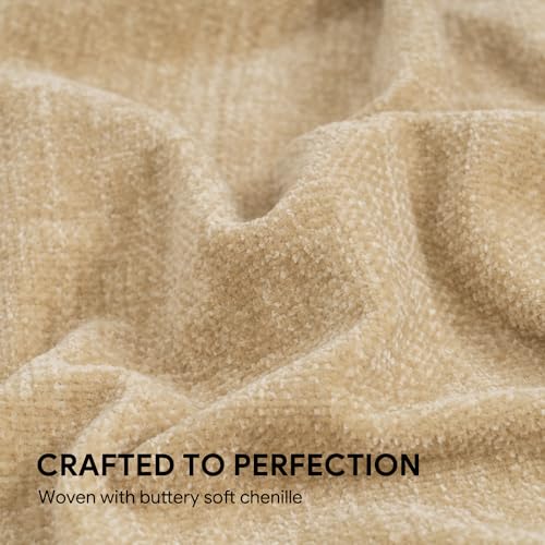 RECYCO Throw Blanket Soft Cozy Chenille Throw Blanket with Fringe Tassel for Couch Sofa Chair Bed Living Room Gift (Beige, 50" x 60") - color: Beige, size: 50'' X 60''