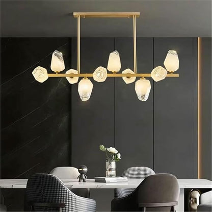 Pendant Lights Nordic Smart Home Decoration Pendant Light, Living Room Dining LED Indoor Lighting(Cold White,Golds 7 Heads)