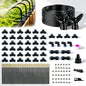 5/16" Drip Irrigation System 200 ft with 40-Pcs 360° Adjustable Copper Nozzles, Automatic Misting Watering System for Garden, Raised Beds, Greenhouse (200ft+40 nozzles)