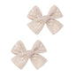 Fairy Hairpins Bows Hair Baby Girl Hair Clips Lace Embroidery Solid Color Fully Lined Hair Accessories Bows for Girls Baby Infant Toddlers in Pairs (A1)