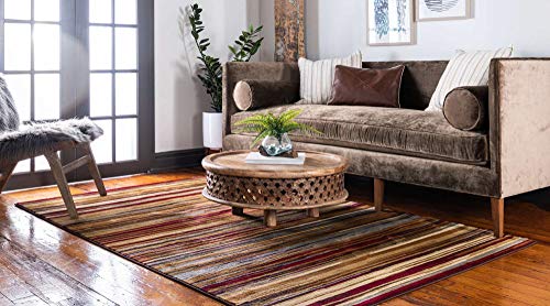 Unique Loom Barista Collection Area Rug - Icatu (9' x 12' Rectangle, Beige/ Brown) - size: 9' x 12' (Rectangular)