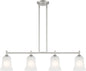 DESIGNERS FOUNTAIN Bronson 4-Light Kitchen Island Pendant Lights, 34 Inch Hanging Ceiling Fixture for Dining Room, Brushed Nickel, D278M-IS-BN