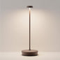 Cordless LED Table Lamp，Rechargeable Battery Desk Lamps, 3 Color Stepless Dimmable Metal Battery Table Lamps, Portable Waterproof Table Light for Indoor/Outdoor/Restaurant (Rust)