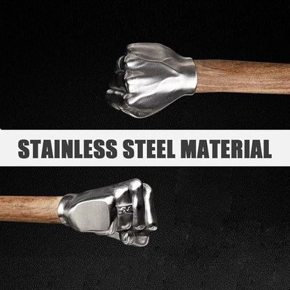 Fist Hammer, 2.1 lbs Stainless Steel Hammer with Solid Wood Handle for Outdoor Camping, Multi-Purpose Crafts and Hardware Tools, Also a Good Gift Choice