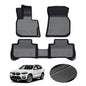 KUST Floor Mats for 2018-2024 BMW X3 G01 Accessories All Weather Floor Mat Custom Fit Floor Liners 2 Row Seat Liner Set 3PCS Bla