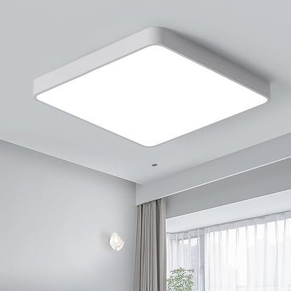 Ganeed 19.6 inch LED Ceiling Lights, 39W Square Flush Mount Day Light 6500K LED Ceiling Lamp, Energy Saving Light Fixture for Office Bedroom Kitchen Hallway Hotel, White