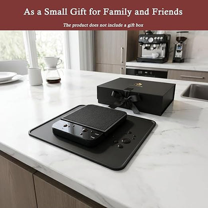 Pour Over Coffee Scale with Timer - 0.1g High Precision Digital Espresso Scale for Portafilter Weighing & Coffee Beans. Large Wide Base Gram Scale for Kitchen, Chemex & French Press (Black)