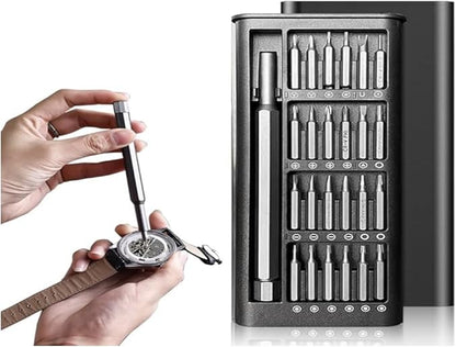 24-in-1 Small Screwdriver Set,Mini Repair Tool Kit Alloy Steel Magnetic Screw Driver for Macbook Laptop Drone toys Gift for Men (Glossy handle)