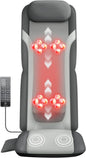 Snailax Gifts for Men Women Chair Back Massager for Full Back Pain Relief Deep Tissue, Vibration Heated Seat Cushion Long Track Dual 3D Shiatsu Rollers, 3 Height Settings Foldable Massage Chair Pad