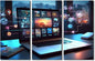 3 Panels Large Wall Art Digital Collaboration Tools Pictures Print on Canvas for Living Room Bedroom Wall Decoration, Stretched Framed Gallery-Wrapped Ready to Hang, 60" Wx40 H