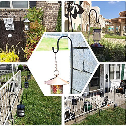 Ottsuls Shepherd-Hooks Adjustable for Bird-Feeder Lantern Plant-Hook Garden-Stake - Plant Stand Hanger for Outdoor Flower Basket, Bird Feeder Hanger Weddings Decor - size: 45 INCH, style: A-4 Pack