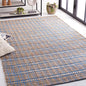 SAFAVIEH Natural Fiber Collection Accent Rug - 3' x 5', Blue & Natural, Handmade Boho Stripe Rustic Jute & Cotton Jute, Ideal for High Traffic Areas in Entryway, Living Room, Bedroom (NFB656M) - color: Blue/Natural, size: 3' x 5' (Rectangular)