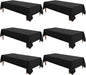 VidaFete Tablecloth 60 * 120inch 6pack Rectangle Table Cloth Polyester, Stain Wrinkle Resistant Dining Table Cover for Kitchen Dinning Party Wedding Rectangular Tabletop Buffet Decoration(Black)