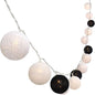 Gardeningwill 3M/10Ft 30 Black White Ball LED Battery Operated String Fairy Light