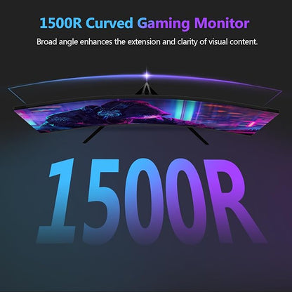 Z-Edge 27 inch Curved Gaming Monitor, QHD 1440P 165Hz 144Hz Curved 1500R Computer Monitor, MPRT 1ms Monitor Gaming, 16.7M Colors, UG27Q Frameless Bezel, 2X DP 1.4 Ports and 2X HDMI 2.0 Ports