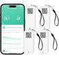 PHOVOLT WLAN Thermometer Hygrometer Sensor, Wireless Smart Temperature and Humidity Digital Display Monitor, with Remote App Notification Alert for Home, Greenhouse(4 Pack)