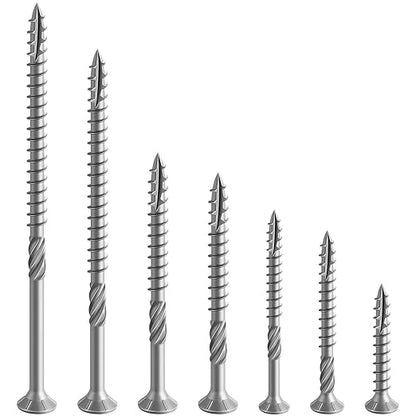 #10 * 3-1/2" 304 Stainless Steel Deck Screws, (65pcs) 1 lbs.Exterior Wood Screws, Rust Resistant Epoxy Coated, Bronze, T20 Star Bit