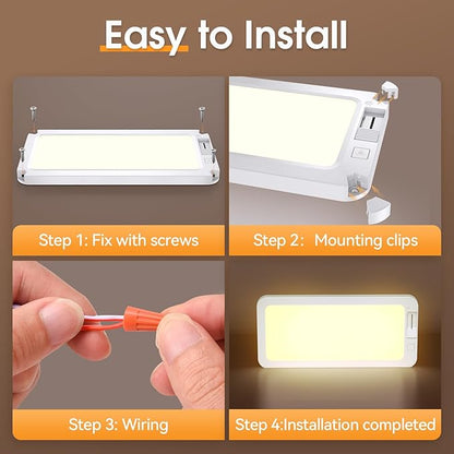 LILTSDRAE RV Lights Interior 1700LM，3 Color 12V Volt Led Light, Super Bright 120 LEDs Dome Light Fixture for RV Accessories/Camper/Car/Trailer/Boat (Frosted Finish/(Cold +Warm+Natural Light) 2PCS)